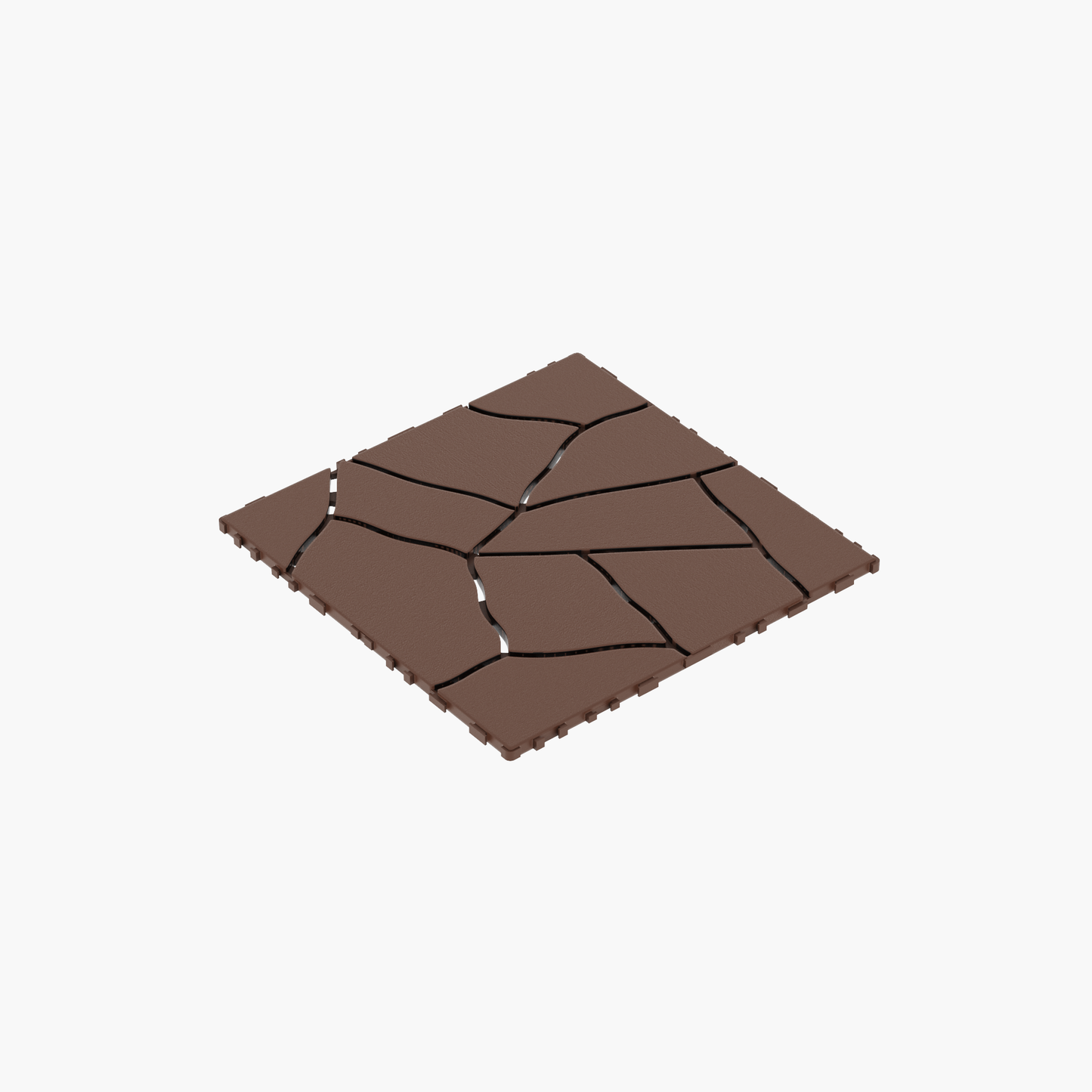 Phyfalip 12 x 12 x 0.75 Inch Interlocking Patio Deck Tiles 44 Pack Red Brown Waterproof PP Resin Easy Install Non Slip for Porch Poolside Balcony