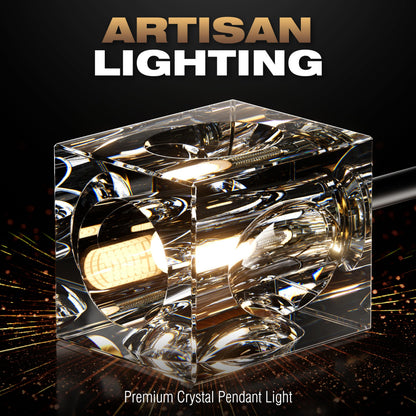 Vrbgify 8 Piece Semi Flush Mount Ceiling Light Fixture Black Gold Modern Crystal Chandelier K9 Crystal G9 Socket for Dining Living Bedroom Entryway