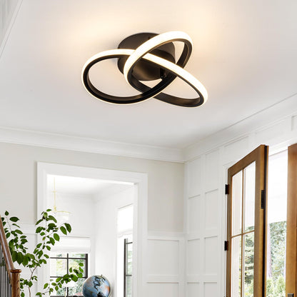 Vrbgify 10 Inch Black LED Ceiling Light 24W Dimmable Fixture with Remote Control Adjustable 3000K to 6000K for Bedroom Entryway Hallway Kitchen 1 Piece