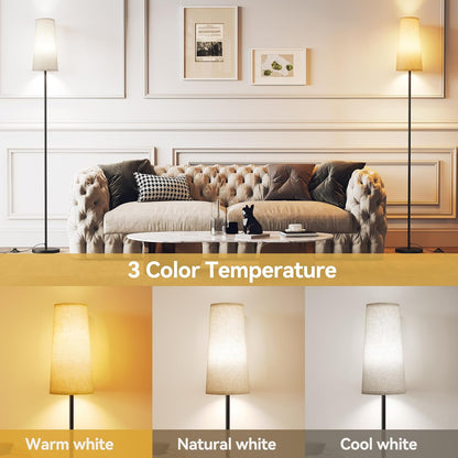 Vrbgify 61 Inch Floor Lamp with 9W LED Bulb 3 Color Temperature E26 Socket Weighted Base Foot Switch for Living Room Bedroom Office 1 Piece