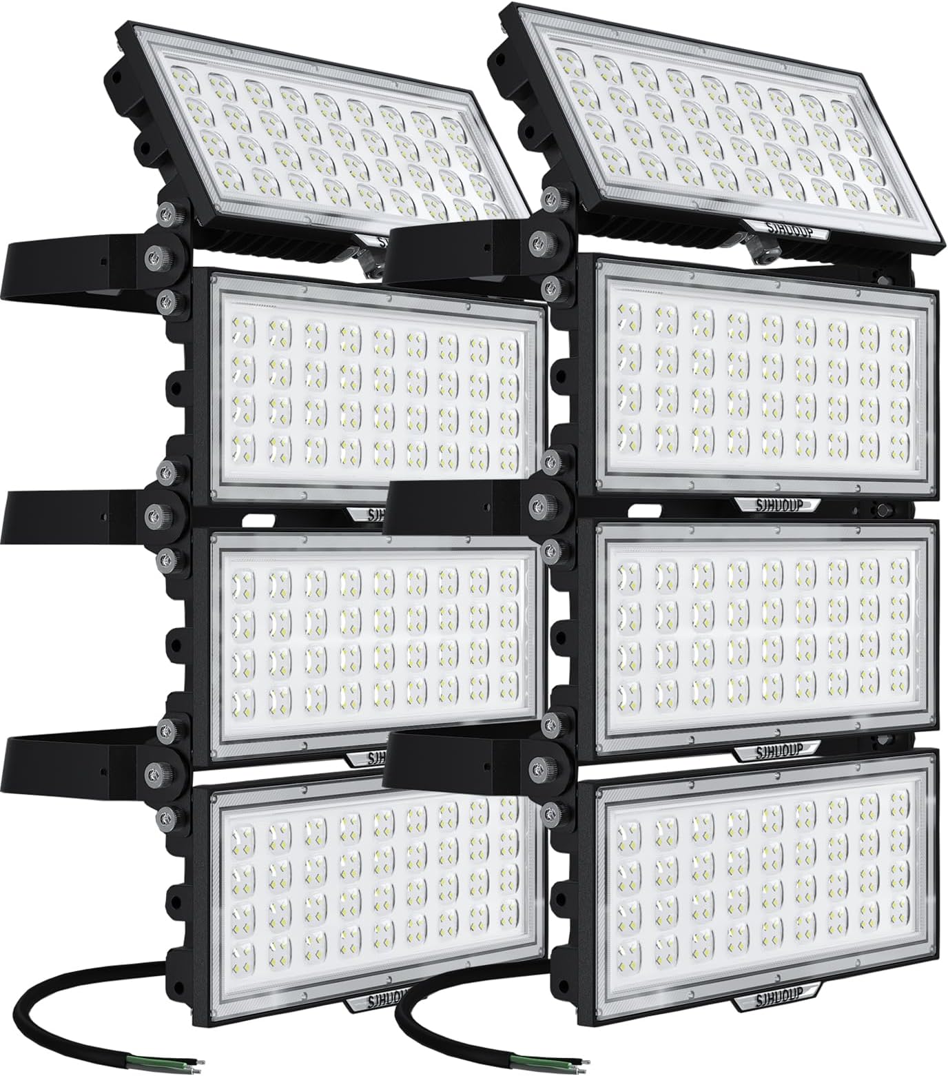Vrbgify 800W LED Stadium Lights 2 Pack 104000 Lumen Outdoor Floodlights 6500K Daylight IP67 Waterproof 100-277V 6KV Surge for Sports Fields